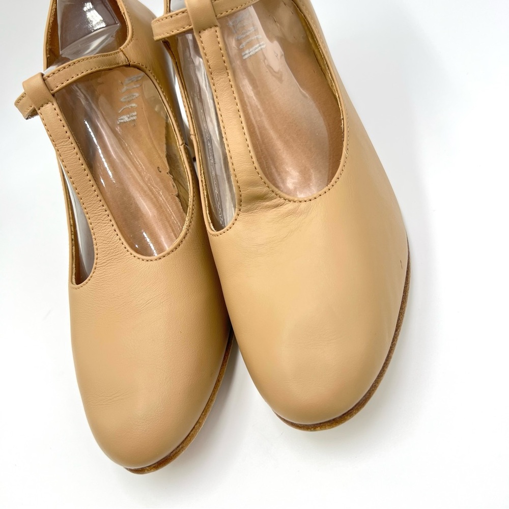 Bloch Women's‎ S0385L Chord T-Bar Strap 3" Caramel Tan Leather Dance Shoes 11.5 - Picture 5 of 14
